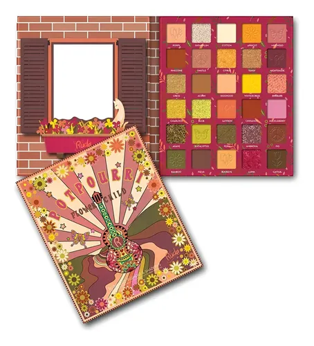 Kit Paleta De Sombras Para Ojos Flower Child Rude Cosmetics