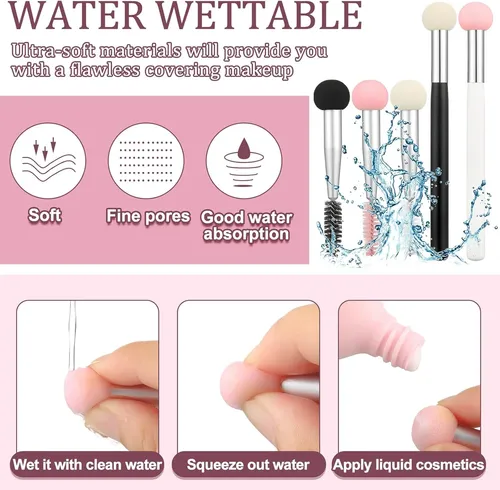 Herramientas De Belleza: Set De 10 Brochas De Maquillaje Con