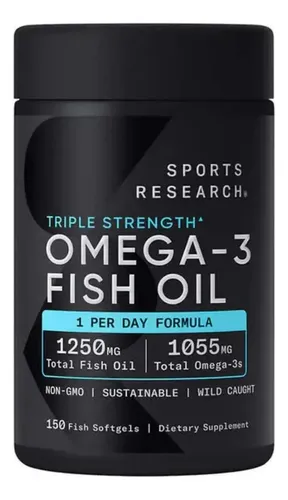 Omega – 3 Sports Research 1250 Mg Epa Dha 150 Cápsulas ‘.’