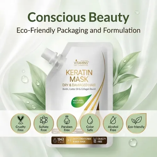 Mascarilla Capilar Vitamins Hair Cosmetics Keratina 100ml