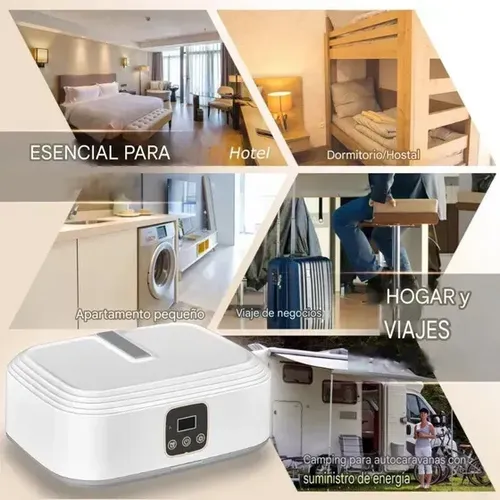 Secador De Ropa Portátil Eléctrico Plegable Secado Rápido Blanco