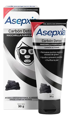 Asepxia Carbon Detox mascarilla para piel mixta peel off 30g