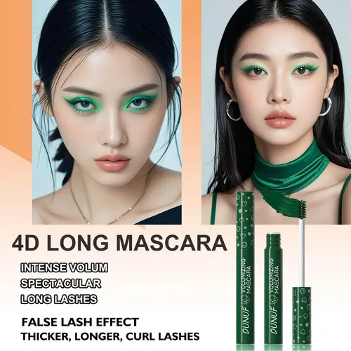 Máscara De Pestañas Wavuketu Verde 29ml Voluminizadora