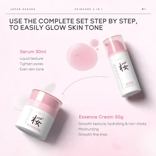 Set De Cuidado Facial Sakura Laikou Pro Japón 4pzas
