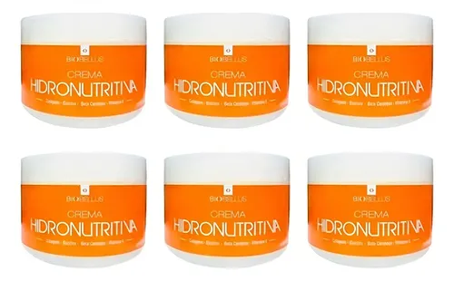Combo Crema Hidronutritiva Biobellus 250grs X6 Fragancia Neutra