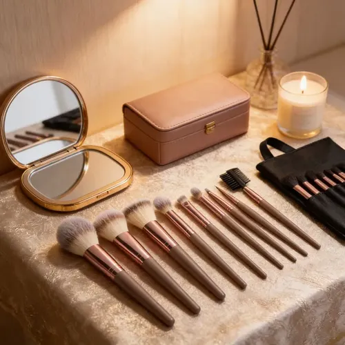Set 20 Pinceles De Maquillaje Profesional Con Estuche