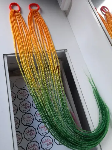 Set De 20 Trenzas En Coleta