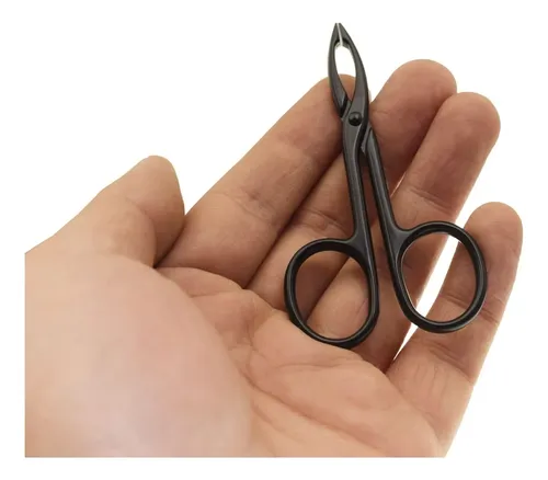 Pinzas Para Cejas Metálicas Plateadas Y Negras 2 Unidades
