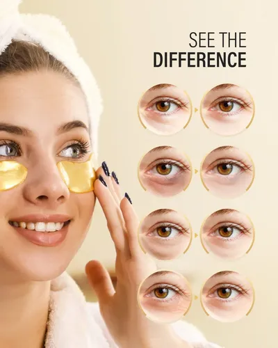 Parches Ojos Maskiss Colageno Oro 24k 50 Pares Antiedad