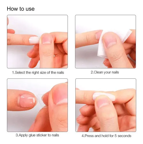 Uñas Postizas Naturales 100 Unidades Manicuria Manos Diseños