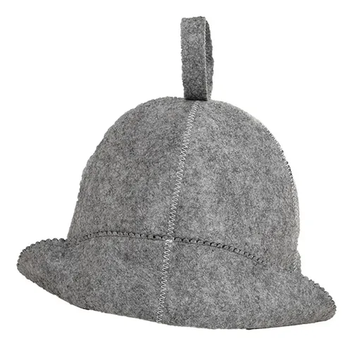 Gorro De Fieltro Para Sauna Protección Cabeza Gris Tradicion