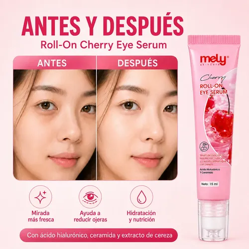 Serum Contorno De Ojos Roll On Mely Ojeras Bolsas 15ml