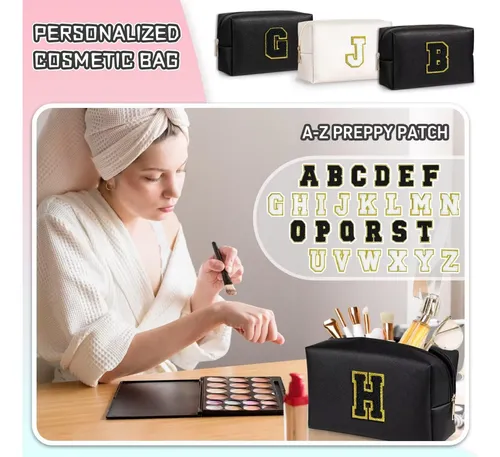 Bolsa De Maquillaje Topeast Travel Chenille Letter Pouch Bla