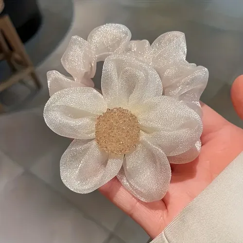 2 Cintas Para El Pelo Con Diamantes De Imitación De Girasol 2