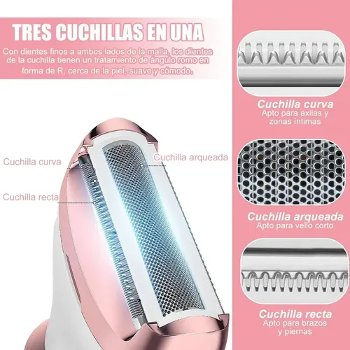 Y Depiladora Eléctrica Recargable 4 En 1 For Mujer, Con