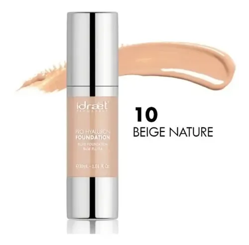 Base de maquillaje en fluido Idraet Pro Hyaluron tono 10 beige nature – 30mL 30g