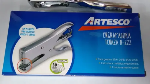 Abrochadora Artesco Tenaza M222 Broches 26/6 26/8 24/6 24/8