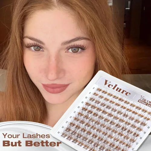 Pestañas En Racimos Yawamica Brown Lash Clusters Velour