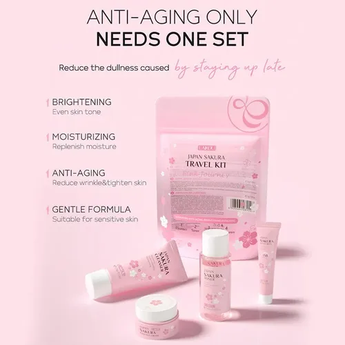 Set De Maquillaje Laikou: Limpiador Facial, Tónico, Crema Fa