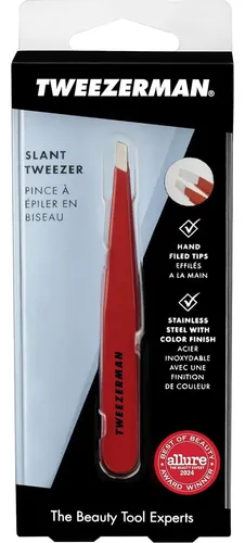 Pinzas De Cejas Tweezerman Slant Signature Red