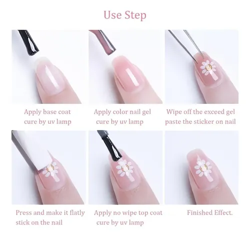 Juego De 4 Láminas De Calcomanías De Uñas Con Temática De