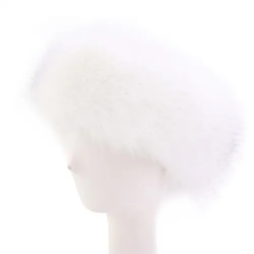 Diadema Peluda De Invierno, Elástica, Sintética, Calentador