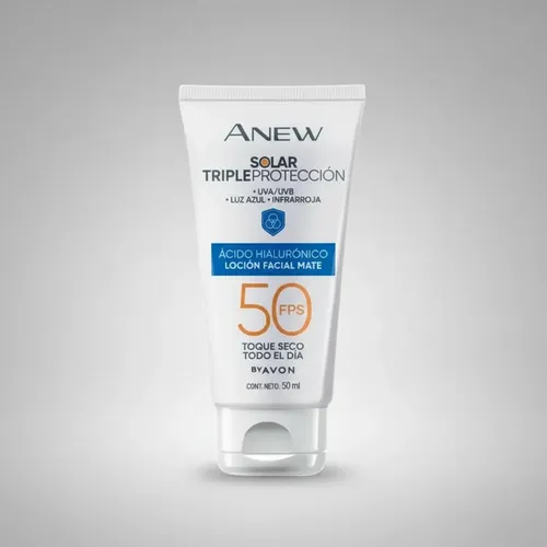 Anew Protector Solar Facial Acabado Mate Avon 50 Fps 40 G
