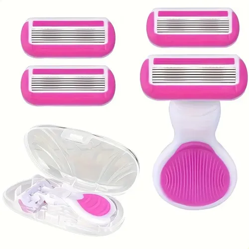 Afeitadora Portátil Para Mujer Con 6 Cuchillas, Sin Olor