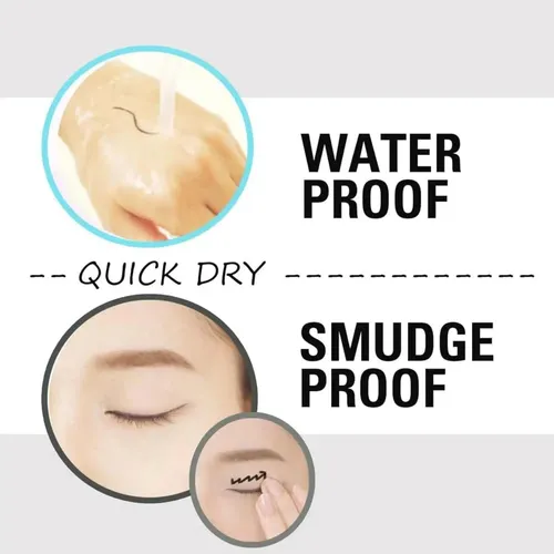 Delineador A Prueba De Agua Kissme Marrón Natural 0.1mm