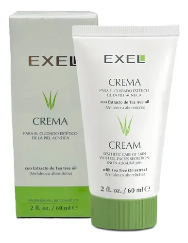Crema Para Pieles Acneicas Exel Con Extracto Tea Tree Oil