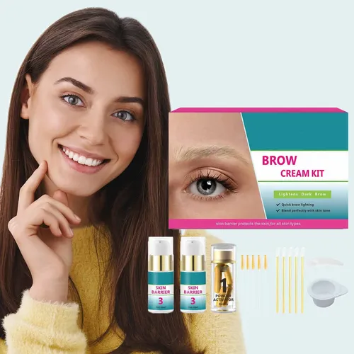 Kit Aclarador De Cejas Natural Soft Finish Salon .