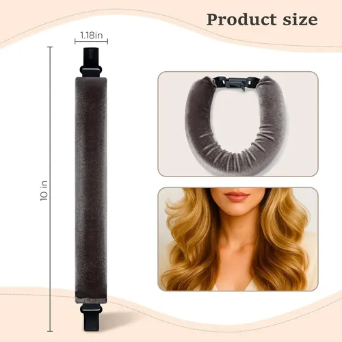Set Rulos Cabello Sin Calor Zhensilk 4 Pzas Terciopelo