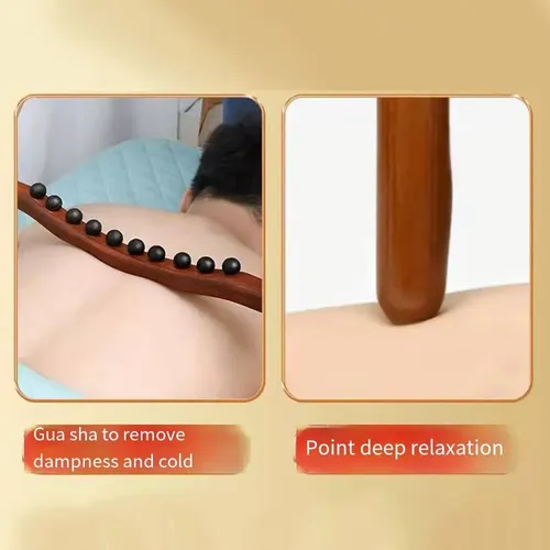 Caña Gua Sha Con Cuentas 8/20/31 Para Masaje En Casa