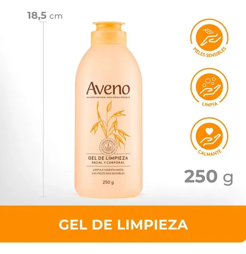 Aveno Gel De Limpieza Profunda Pieles Sensibles Reactivas Avena Natural Limpiados Extra Suave