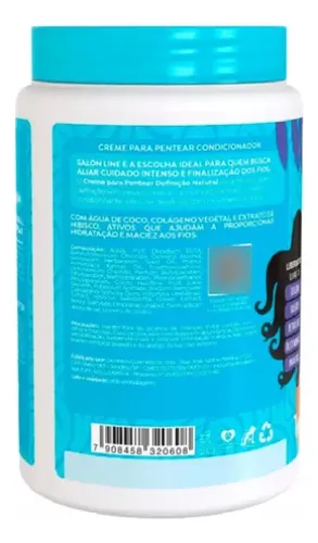 Salon Line Crema Para Peinar Anti Frizz Ondas Natural 1000gr