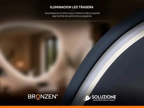 Bronzen LED Trasera Irregular – Fría – Sin marco – Corriente eléctrica Incluye: Con luz)