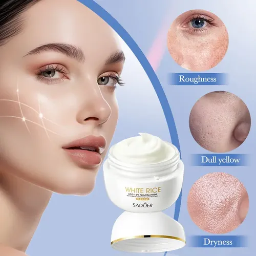 Crema Facial Aclarante con Arroz Niacinamida 15% Día/Noche 50g Sadoer