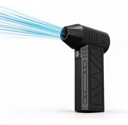 Plumero De Aire Portátil Recargable Con Turboventilador Mult Negro