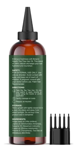 Aceite Capilar Botanic Hearth Tea Tree Con Jojoba Y Semillas
