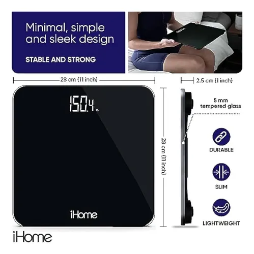 Báscula Digital Ihome Para Baño Escalonada – Ihome