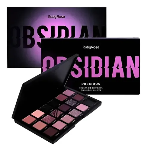 Paleta 18 Sombras Ojos Obsidian Precious Ruby Rose Hb2601