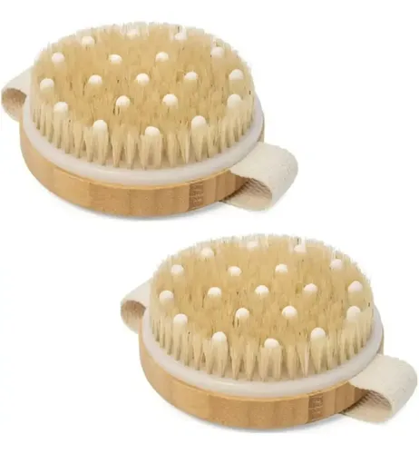 Pz A Cepillo En Seco Corporal 2 Packs Exfoliante Masaje