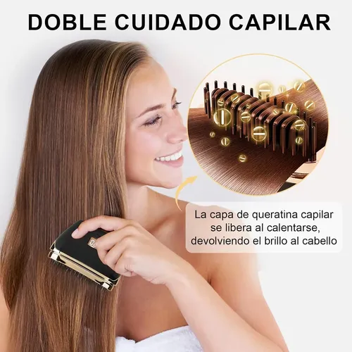 Rf Minialisador De Pelo Inalámbrico Glambrush, Peine 2 En 1