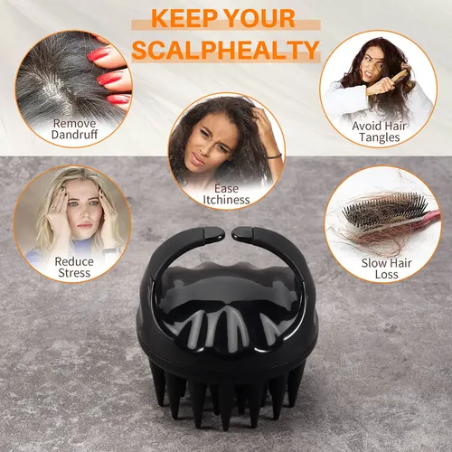 Champú De Silicona Para Cabello Y Cuero Cabelludo, Masaje .