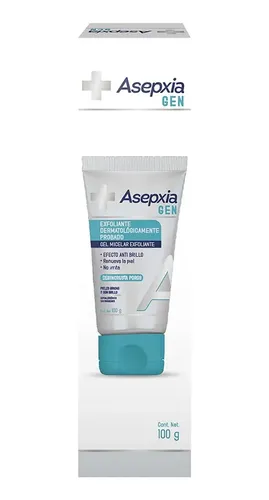 Asepxia Gen Gel Micelar Exfoliante Piel Grasa C/brillo 100g Momento de aplicación Día/Noche Tipo de piel Grasa con Brillo
