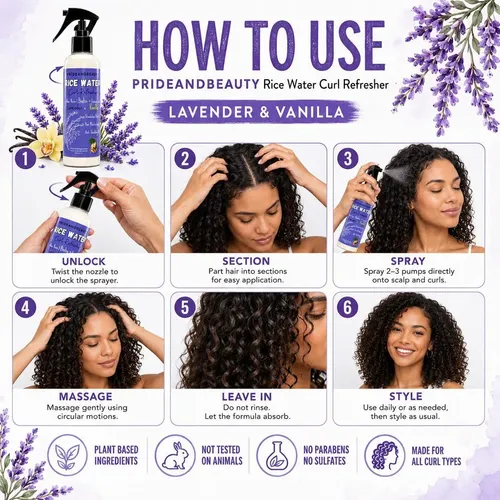 Spray Hidratante De Arroz Para Cabello Prideandbeauty 4 Oz