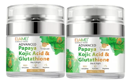 A. La Crema De Glutatión Con Ácido Kójico L Papaya Aclara