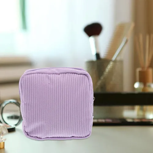 Bolsa Violeta Para Toallas Y Maquillaje Pequeña