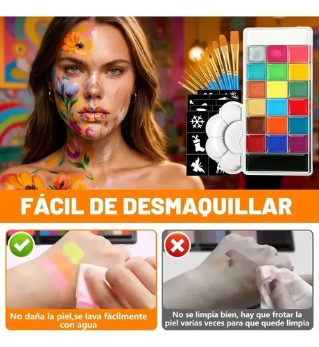 Calidad Superior Kit Maquillaje Facial Y Corporal 20 Colores
