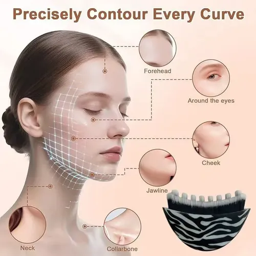 Cepillo Facial De Contorno Linfático Yunxiaoyi Synthetic Bri